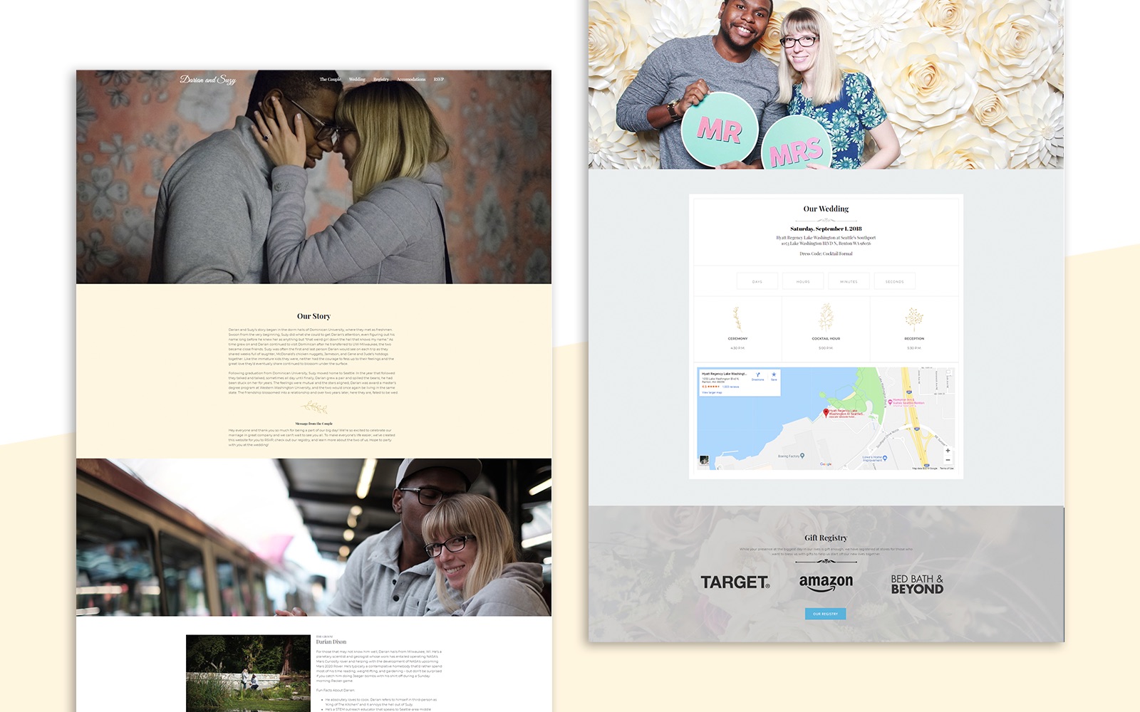 Darian & Suzy Wedding Website